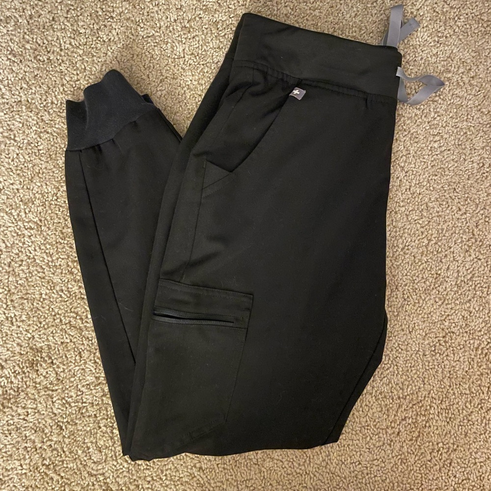 Figs Black Jogger Scrub Pants